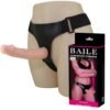 19 cm Belden Bağlamalı İçi Dolu Strapon Penis
