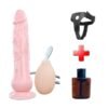 19,5 cm Belden Bağlamalı Su Fışkırtmalı Vantuzlu Ultra Realistik Dildo Ten Dokulu Penis