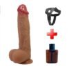 23,5 cm Süper Yumuşak Gerçekçi Silikon Belden Bağlamalı Dildo Penis – Orton