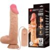 24 cm Kıkırdak Yapılı Çift Katmanlı Gerçekçi Titreşimli Dildo Penis - Sadik