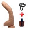 28 cm Belden Bağlamalı Gerçekçi Kalın Dildo Penis - Alex