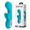 7 Fonksiyonlu 5 Hız Kademeli USB Şarjlı Rabbit G-Nokta Vibratörü – Chris (Mavi)