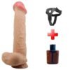 Belden Bağlamalı 26 cm Kıkırdak Yapılı Çift Katmanlı Gerçekçi Dildo Penis - Mendel