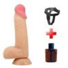 20,6 cm Kıkırdak Yapılı Çift Katmanlı Gerçekçi Belden Bağlamalı Dildo Penis - Lisle