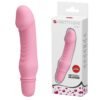 10 Titreşim Modlu Realistik Başlıklı Mini Silikon Vibratör - Stev (Pembe)