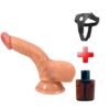 17 cm Kavisli Realistik Dokulu Ten Rengi Belden Bağlamalı Vantuzlu Dildo Penis – Jason