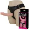 19 cm Belden Bağlamalı İçi Dolu Strapon Penis