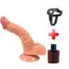 19 cm Realistik Dokulu Ten Rengi Belden Bağlamalı Vantuzlu Dildo Penis – Iron