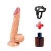 21 cm Realistik Dokulu Ten Rengi Belden Bağlamalı Vantuzlu Dildo Penis – Abner