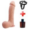 22,2 cm Belden Bağlamalı Realistik Vantuzlu Dildo Penis - Johnson