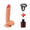 23 cm Realistik Dokulu Ten Rengi Belden Bağlamalı Vantuzlu Dildo Penis – Jason