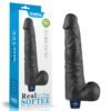 27.2 cm USB Şarjlı Yeni Nesil Realistik Titreşimli Zenci Dildo Penis