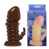 Klitoral Uyarıcılı Tırtıklı Boğumlu Penis Kılıfı